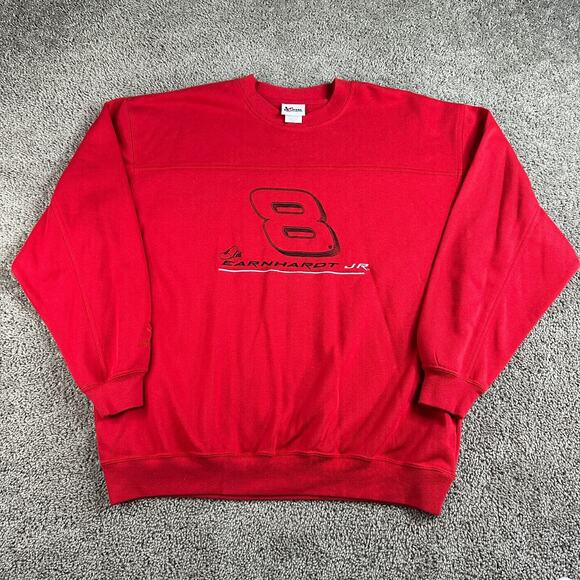 Dale Earnhardt Jr Nascar Chase Authentic Sweatshirt Mens XL Red Black Crewneck - Picture 1 of 13